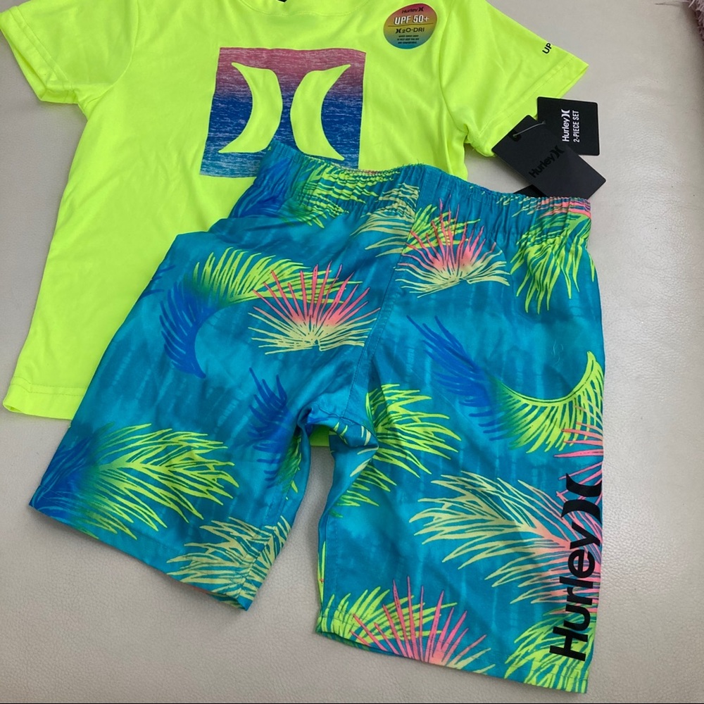 Hurley cute neon palm beach UPF50+ active shorts set 4061 - Picture 8 of 10